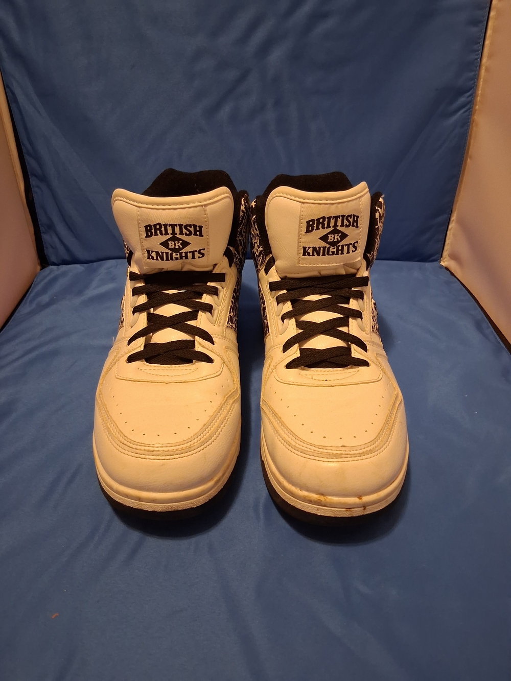 Vintage British Knights Mens Black/White High Top Sneakers Mens Size 10.5 - Picture 2 of 5